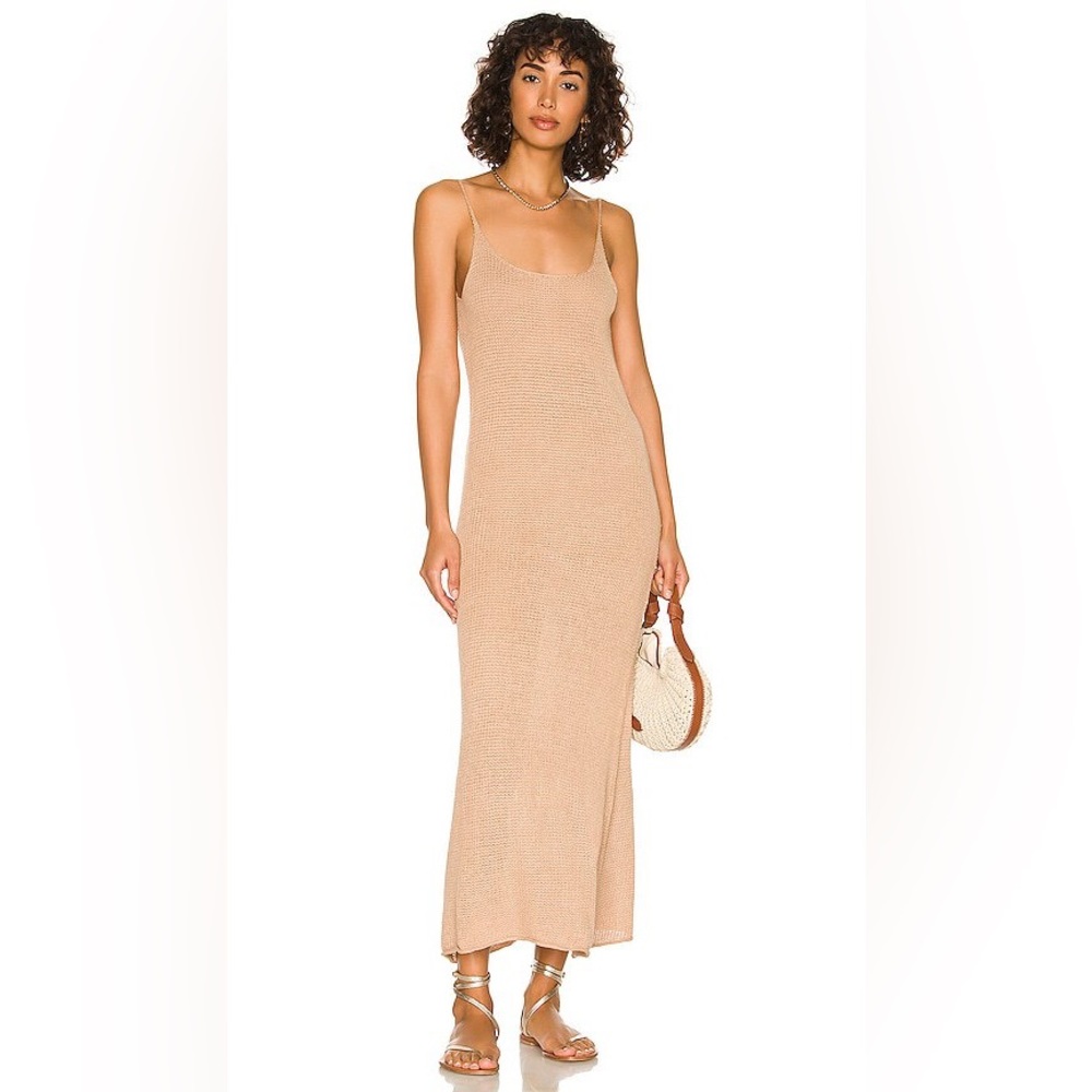 Onia Sweater Maxi Dress In Tan